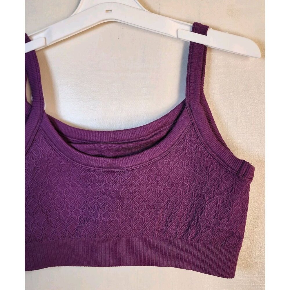 New Joy Lab Women's Purple Round-Neck Lightly Line Pullover Sports Bra Size XS - Picture 4 of 4